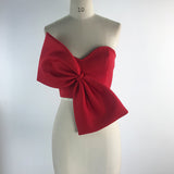 A92244 Bow Wrapped In Bras And Shoulders With Short Shirt Women Women Tops Direct Selling HZ0107