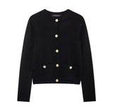 ZARZ Homemade New Women's Ocean Gold Buckle Knitted Coat 6427/144 HZ0107