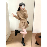 Temperament Vintage Knitted Sweater Asymmetric Knitted Cardigan Jacket Woman 2025 New Autumn And Winter