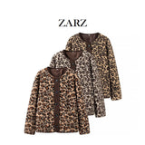 ZARZ Homemade New Women's Classic Fashion Fashioned Hsinth Lambs Leopard Coat HZ0107