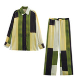 ZARZ Homemade New Women's Seamed Tense Tense T-Shirt Silky Sty Printed Pants HZ0107