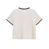 ZARZ Homemade New Women's Dress Oceanic Colling-Neck Short-Sleeved Knitted Shirt 5536192 HZ0107