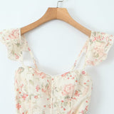 ZARZ Homemade New Women's Classic Oceanic Printed Belt Dress HZ0107