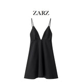 ZARZ Homemade New Women's Classic Seam-Shy And Fashionable Short-Sling Dress HZ0107