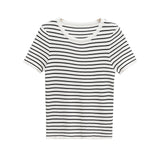 ZARZ Homemade New Women's Classic Oceanic Short Sleeve Striped Knitted 3519020 HZ0107