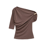 ZARZ Homemade New Women's Clothing Fashionable Asymmetric Nylon Top 1026164 HZ0107