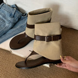 Coarse And Clamped Cool Boots Short Boots Women's Shoes 2025 New Summer With Skirt Cardy Western Boots Boots HZ0107