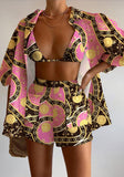 2025 Fashion Casual Print Three-Piece Women's Clothing HZ0107