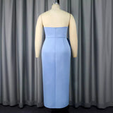 AM030620 Banquet Styling Dress New Sleeveless Sexy Chest-Loat High-Rise Dress Dress HZ0107