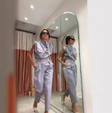 2025 Summer New Personalized Shoulder System Thin Belt Belt Decorative Pants Set HZ0107