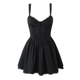 ZARZ Homemade New Women's Classic Fashionable Fish Bones And Bow Lace Sling Skirts HZ0107