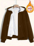 New Women's Winter Explosion Warm Plush Hoodie Jacket