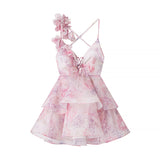 ZARZ Homemade New Women's Clothing ÷Ø÷Ø Casual Flowers Belt Dress HZ0107