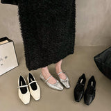 Flat Silver French Spring And Autumn Small Single Shoes Children 2025 New Burst Skirt Mary Jane Evening Shoes HZ0107