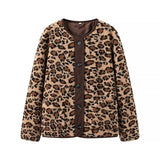 ZARZ Homemade New Women's Classic Fashion Fashioned Hsinth Lambs Leopard Coat HZ0107