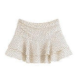 ZARZ Homemade New Women's Oceanic Folding Laminated Mid-Rise Skirt 4661504 HZ0107