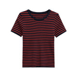 ZARZ Homemade New Women's Classic Oceanic Short Sleeve Striped Knitted 3519020 HZ0107