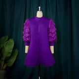 Autumn Temperament Commuting Small Straight-Necked Cardigan Dress Designer Folded Short-Sleeved Top Dress Dress HZ0107