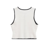 ZARZ Homemade New Women's Oceanic Smozy Claming Embroidered Knitted Vest 5536104 HZ0107