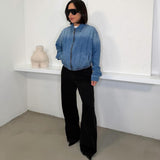 Women's Loose Jeans Women's Street Casual Draw With Tight Waist Harlan Pants HZ0107