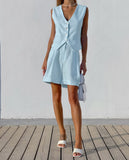 2025 Design Cotton Suit Vest Suit Women's Summer Leisure Sleeveless Vest Shorts Two-Set HZ0107