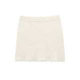 ZARZ Homemade New Women's Bow Trim With Short-Sleeved Knit Coat Knitted Miniskirt HZ0107