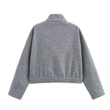 ZARZ Homemade New Women's Classic Zippered Potet Coat With Bucket Pants1255401 HZ0107