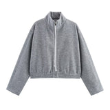 ZARZ Homemade New Women's Classic Zippered Potet Coat With Bucket Pants1255401 HZ0107