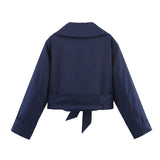 ZARZ Homemade New Women's Style Casual Coloring 4-Colored Belted Wind Coat HZ0107