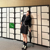 Small Fragrant Wind Collared Sweater Cardigan Women Loose Lazy Wind Wearing A Short Skirt Two Sets Of Autumn