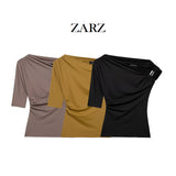 ZARZ Homemade New Women's Dress Classic Asymmetrical Nylon Top 1026/164/706 HZ0107