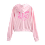 ZARZ Homemade New Women's Classic Hooded Velvet Coat Prints Velvet Trousers HZ0107