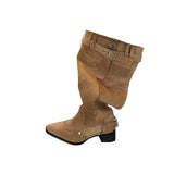 Kaki Boots Children Summer With Skirts Thin Velvet Boots Xinjiang Trousers Pile Boots HZ0107