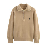 ZARZ Homemade New Women's Seam Smouse Casual Embroidery Zipper Jack T-Shirt HZ0107