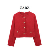 ZARZ Homemade New Women's Classic Gold Button Texture Suit Jacket 9052719 HZ0107