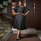 AM040856 New Tihua Fabric Flower Dress African Grand A Dress Dresses HZ0107