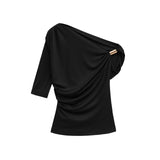 ZARZ Homemade New Women's Clothing Fashionable Asymmetric Nylon Top 1026164 HZ0107