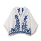 ZARZ Homemade New Women's Fashion Series Clamming Embroidered Shirts HZ0107