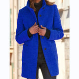 2025 Autumn And Winter Retro Button-Collar Hair Coat Women's Clothing HZ0107