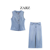 ZARZ Homemade New Women's Dress Classic Denim Vest M. . . HZ0107
