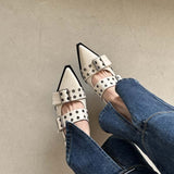 French Small Fragrant Feng Tip Mary Jane Shoes Women 2025 Spring With Skirts Small Leather Shoes Retro Coarse Heel Single Shoes Women HZ0107