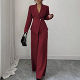 2025 Autumn Commute Double Buckle Shawl Cloak Solid Color Suit Dress Women's Dress HZ0107