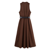 ZARZ Homemade New Women's Classic´ø V-Neckless Muffin Dress 5029101 HZ0107