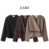 ZARZ Homemade New Women's Oceanic Hygid With Belt Soft Coat 1255837 HZ0107