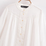 ZARZ Homemade New Women's Classic Lace Round-Neck Long-Sleeved Dress 3897067 HZ0107