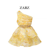 ZARZ Homemade New Women's Clothing Sexy Single Shoulder Waisted Waist Dress HZ0107