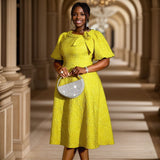 AM040856 New Tihua Fabric Flower Dress African Grand A Dress Dresses HZ0107