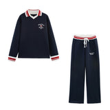 ZARZ Homemade New Women's Embroidery POLO Shirt 1131338 Text Embroidery Pants HZ0107