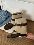 Coarse And Clamped Cool Boots Short Boots Women's Shoes 2025 New Summer With Skirt Cardy Western Boots Boots HZ0107