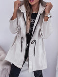 2025 Fashion Casual Autumn And Winter Hooded Zipper Jacket Women's Clothing HZ0107